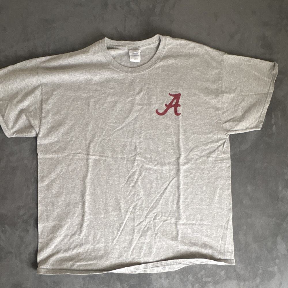 Vintage Alabama Crimson Tide Graphic Shirt Gray/Crimson/White XL